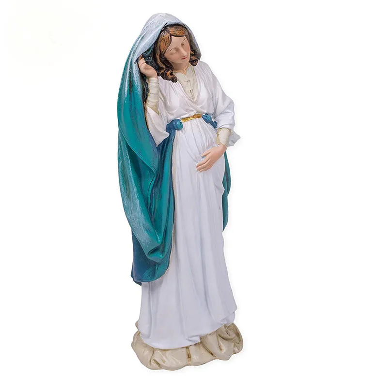 Custom Design Catholic Decorative Home Resin Religious Statues Decoration Mother Mary Sculpture