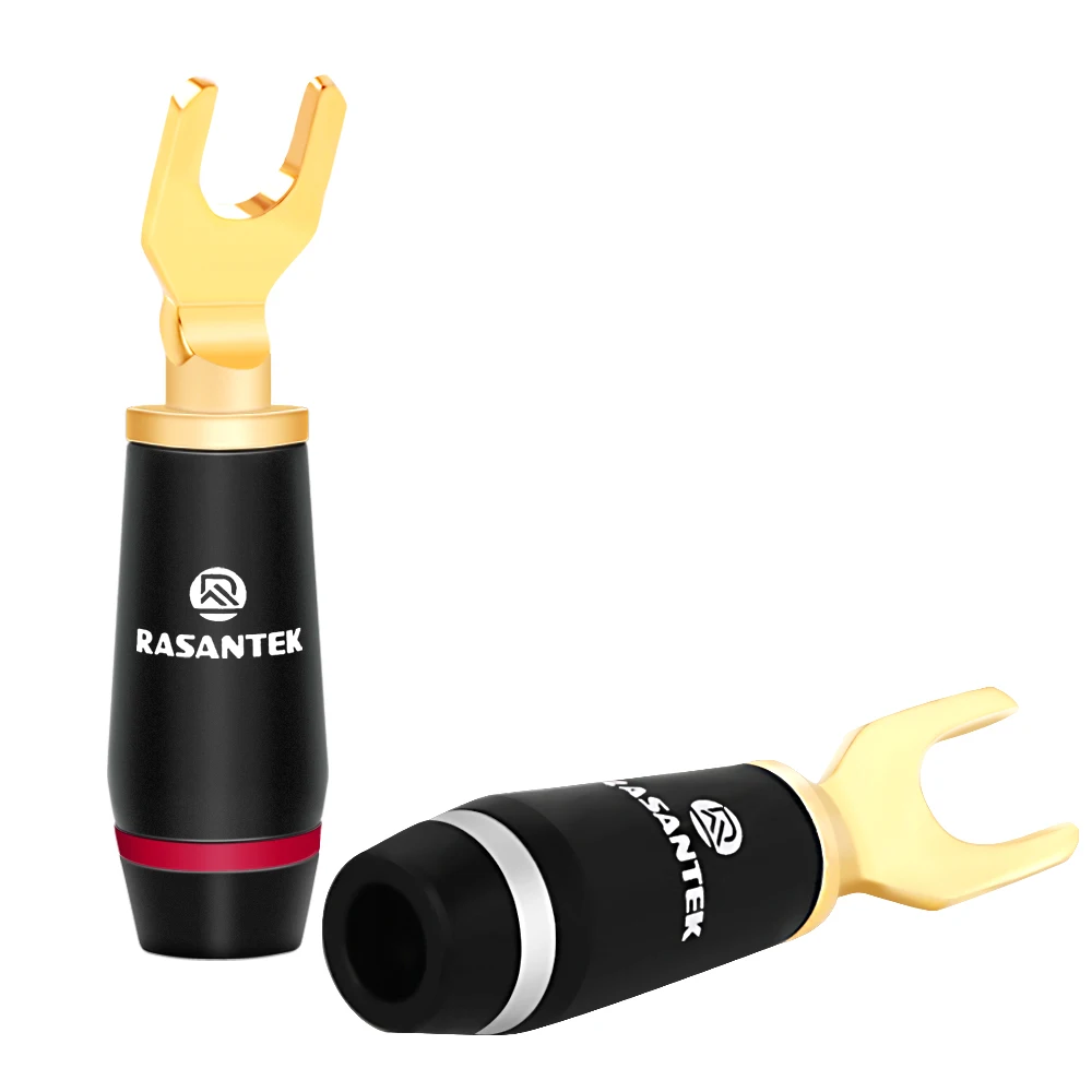 Lock Screw Audio speaker plug Solder-free connectors  Y-type banana plug Y plug