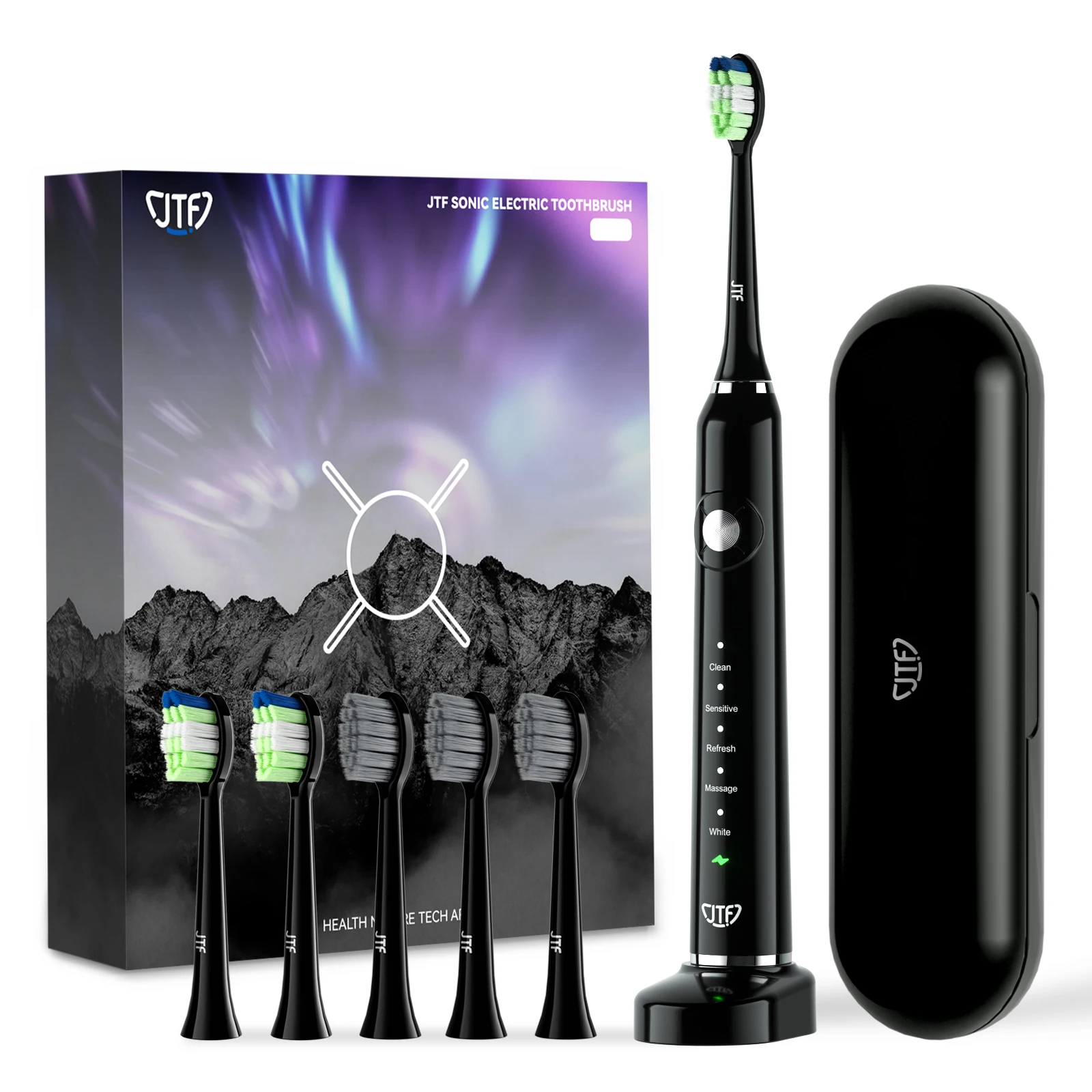JTF nursing Wireless charging smart eco friendly sonic electric toothbrush for Sensitive teeth