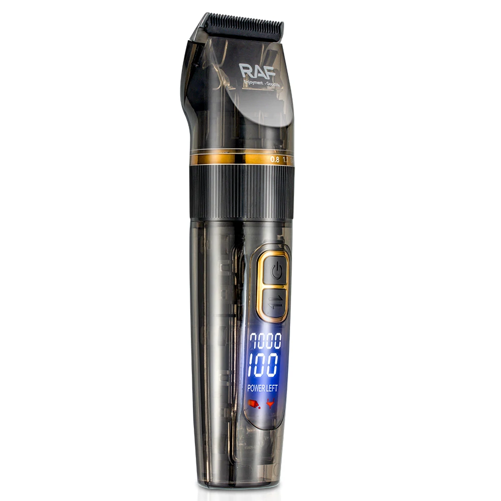 RAF New Arrival Waterproof Cordless USB Charge LCD Display Professional Hair Trimmer Set