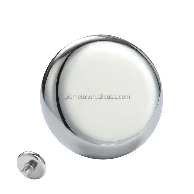Giometal ASTM F136 титановый стержень с внутренней резьбой базовый плоский диск labret нос шпилька уха спираль Daith ювелирные изделия пирсинг