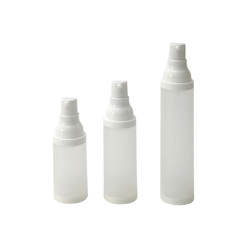 15ml 20ml 30ml 50ml pp material frosted plastic cosmetic airless pump bottle cosmetic airless bottle for skin care serum cream