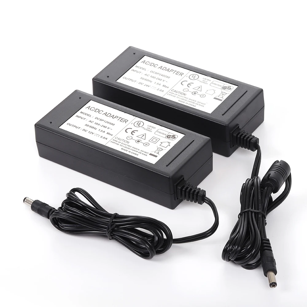 Free sample ac dc adaptor 12v 5a power adapter 12 volt 5 amp power supply for LCD LED CCTV