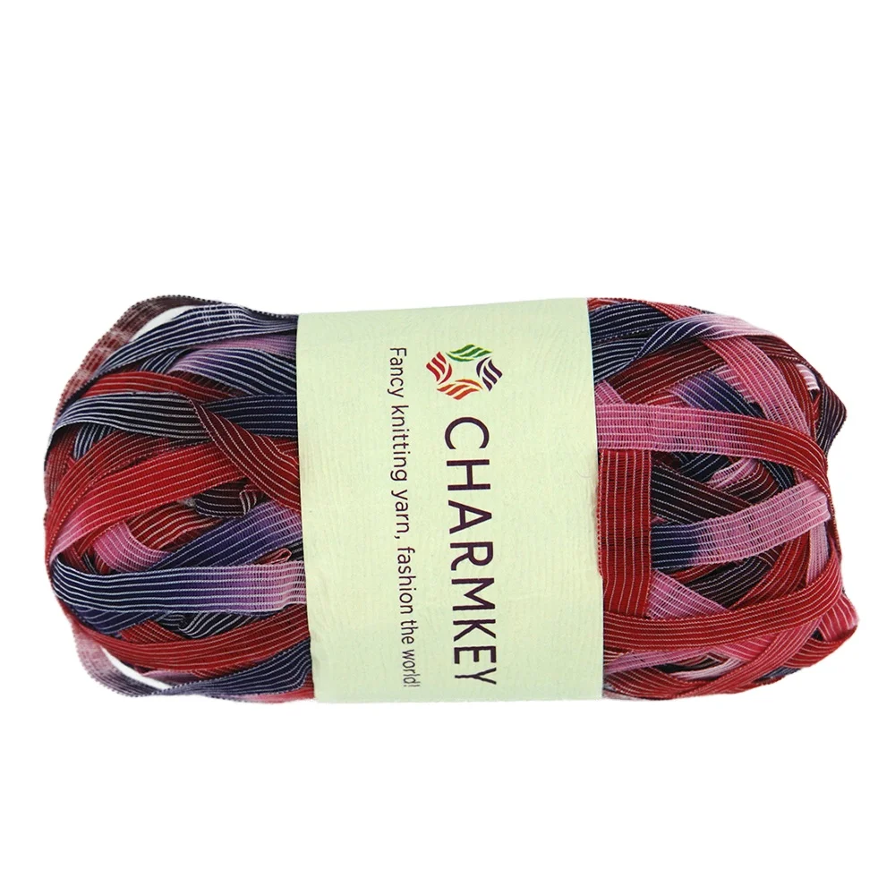 worsted tape weaving yarn for crochet scarf and shawl