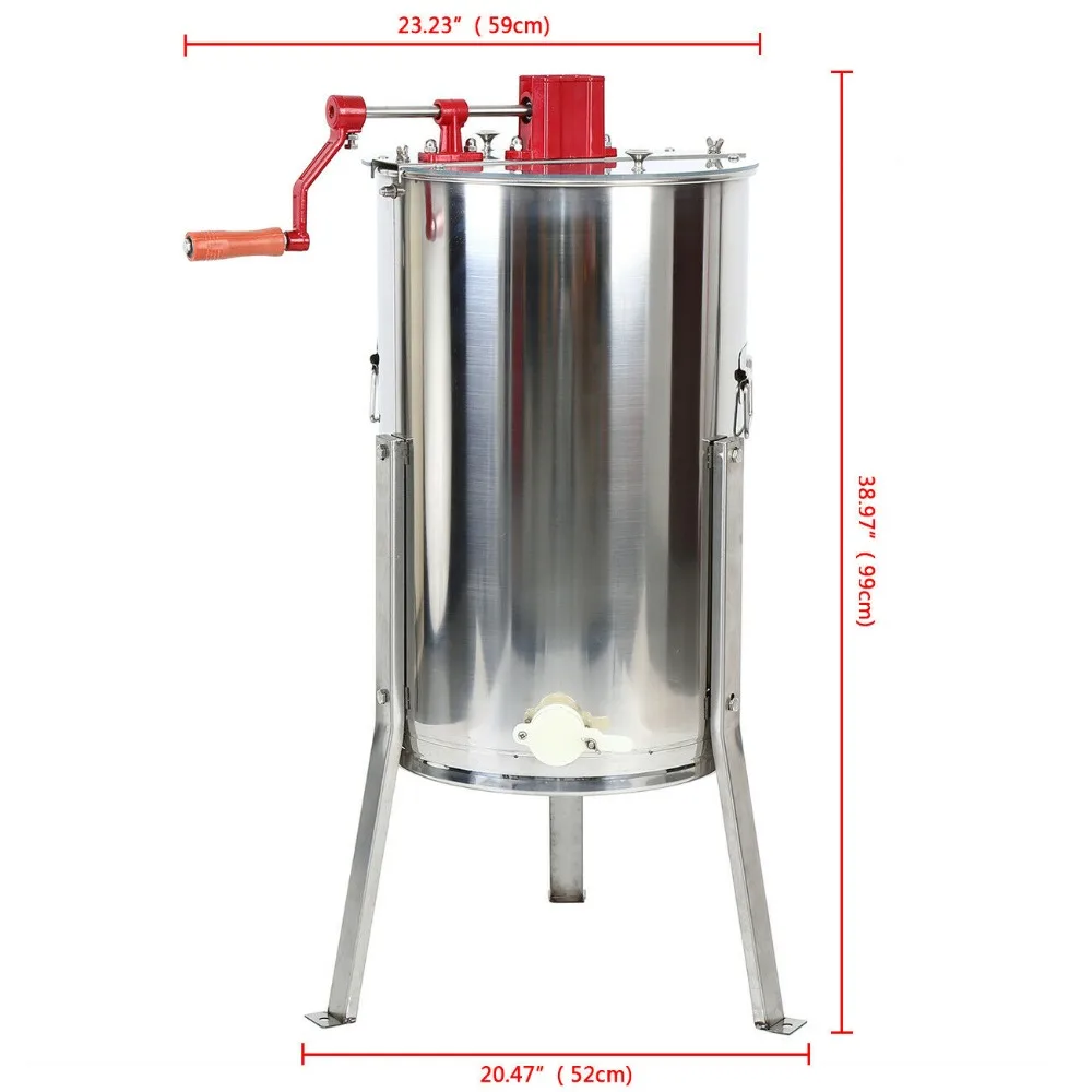  New Designed 3 Frames Manual Honey Bee Extractor Processing