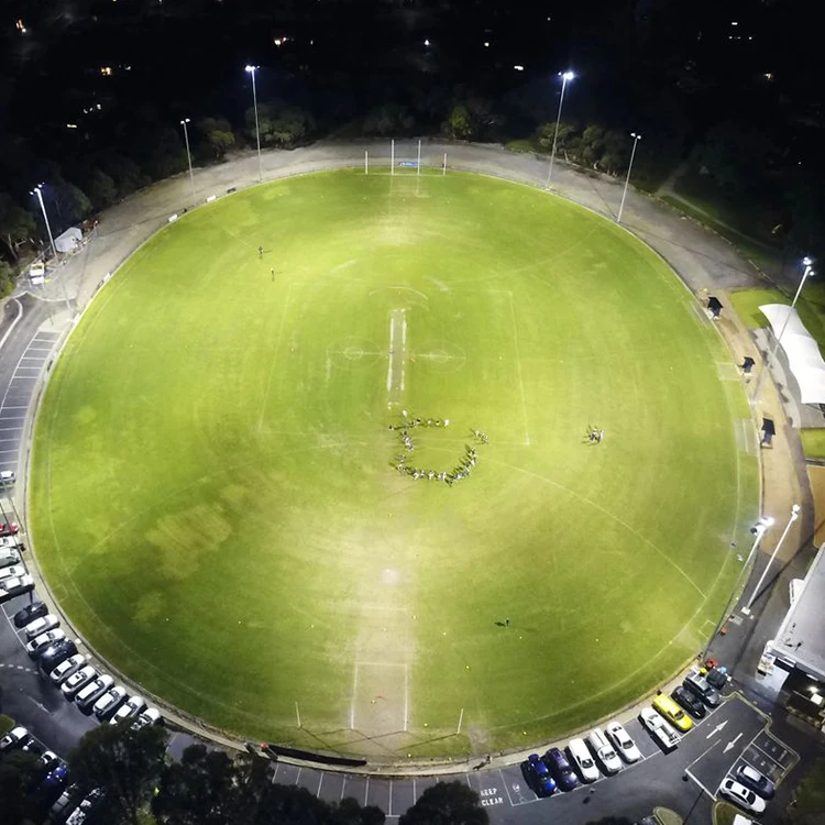 15m-45m High Mast Light Pole with LED Flood Lights for Baseball Court Skiing Field