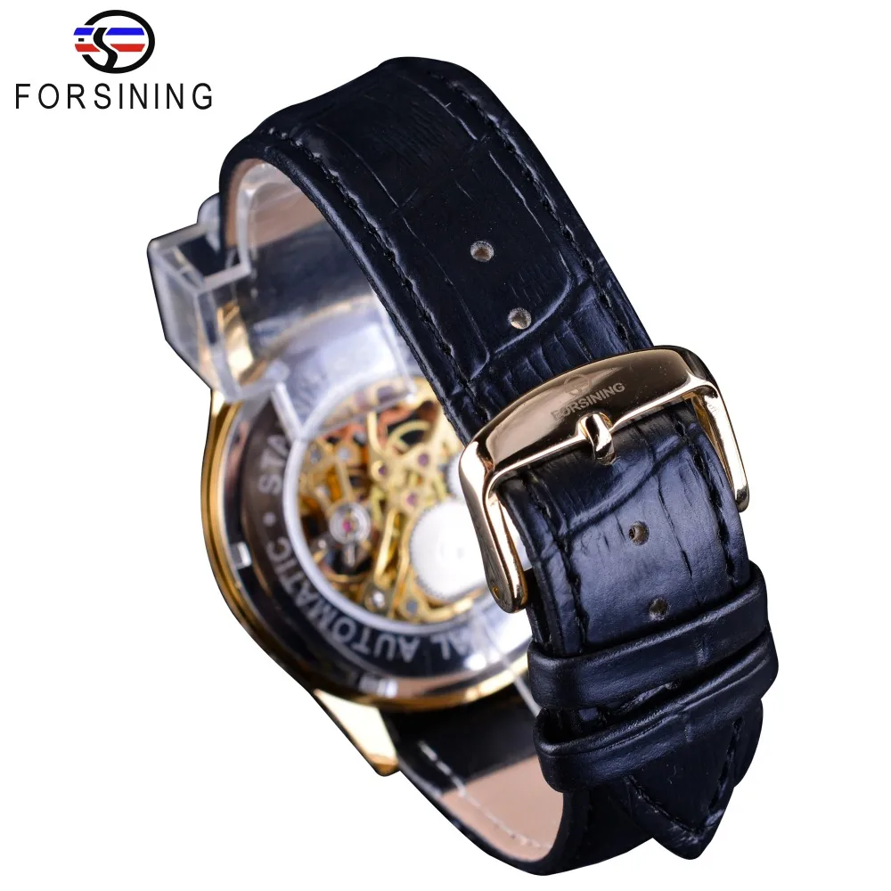 
Forsinong Golden Transparent Luxury Luminous Hands Men Watches Top Brand Luxury Mechanical Creative Business Male Skeleton Watch 