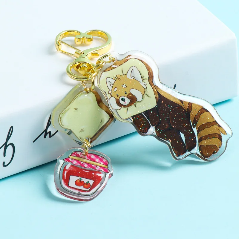 UV Printing Transparent Acrylic Keychain Make Own Clear Epoxy Resin Holographic Acrylic Charms