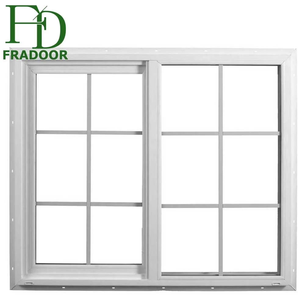 Double glazed glass aluminum slide windows outside sliding window grill design