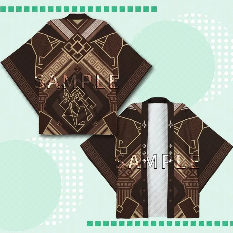 Genshin Impact Hu Tao Cosplay Japanese Traditional Kimono Cardigan Harajuku Streetwear Samurai Costume Yukata Haori Plus Size