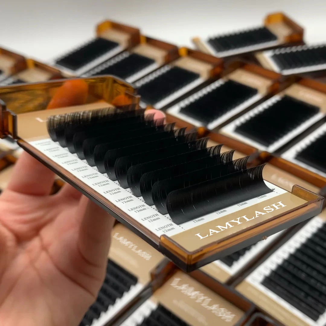 High Quality Individual PBT Material Cashmere Lash Trays Soft And Matte Black Lashes Trays