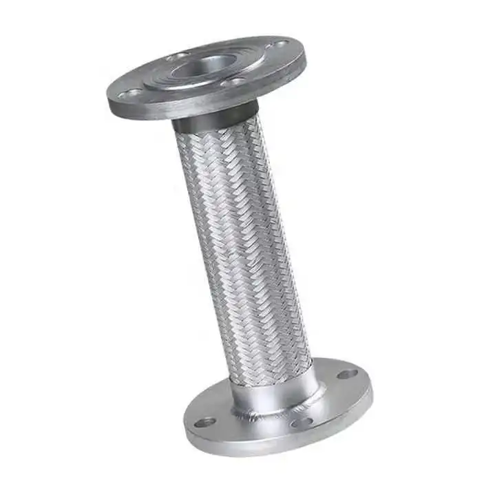 Stainless Steel Wire Braided Flexible Expansion Joint Corrugated Metal Hose With Flange