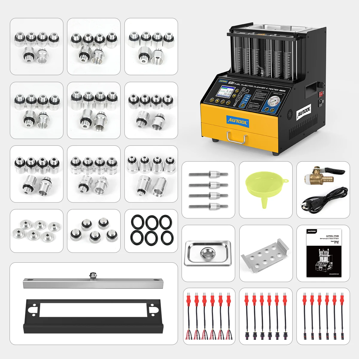 AUTOOL CT500 launch injector cleaner ultrasonic auto car fuel injector tester cleaner Fuel Injector Cleaner & Tester Machine