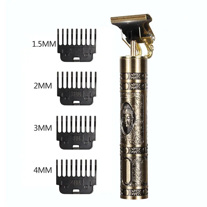 Hot Selling Multifunctional USB T9 Cordless Dragon Buddha Electric Cutter Hair Trimmer Clipper For Men