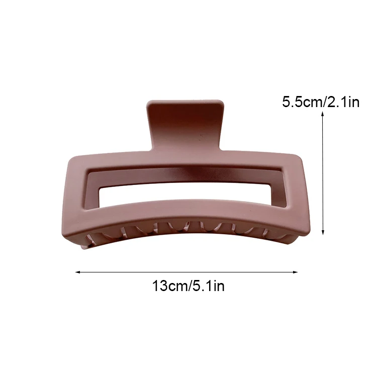 Yucat Wholesale 2022 New Amazon Women Fashion 13-cm Big Matte Plastic Hair Claws Resin Large Hair Clips For Thick Hair