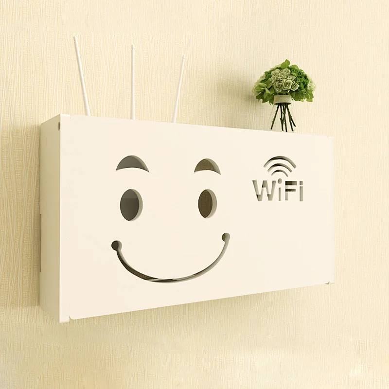 Высокое качество минималистичный стиль Wifi ящик для хранения Домашний Органайзер настенный маршрутизатор стенд