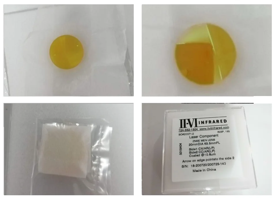 Lihua FACTORY CUSTOM OPTICAL CO2 LASER ZNSE LENS CVD ZNSE FOCUSING LENS FOR LASER CUTTING MACHINES