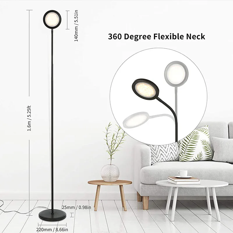 
Professional custom night floor standing lamp black for living room 