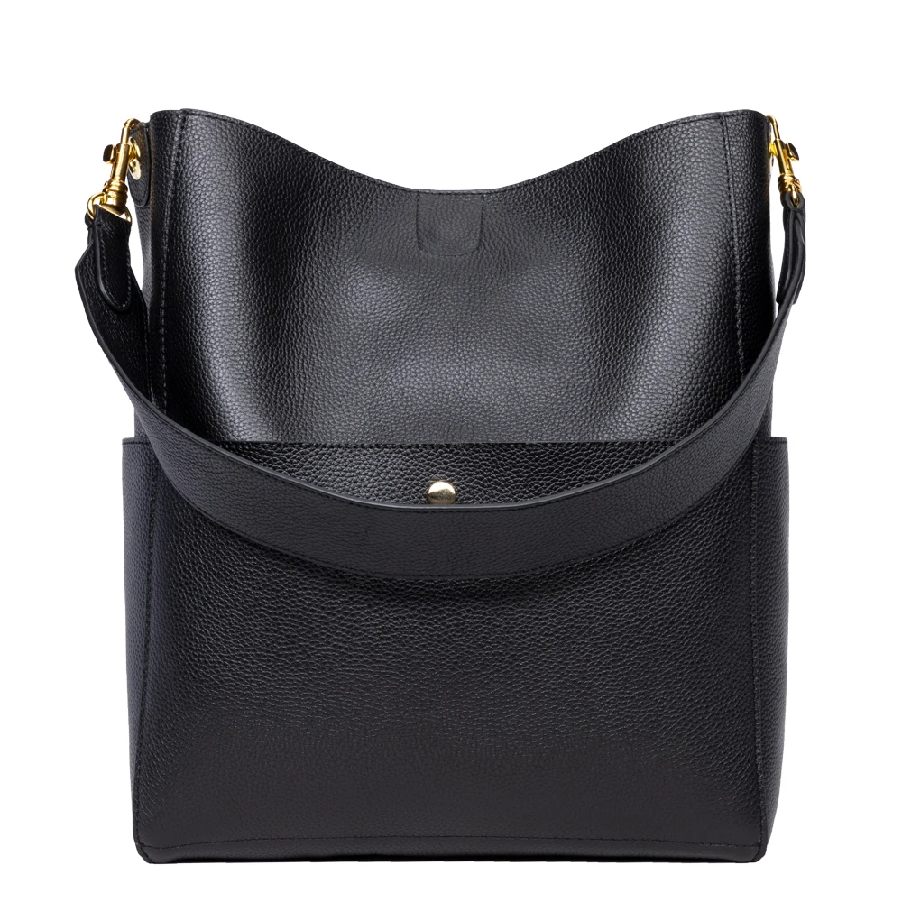 
Wholesale online Shopping 100 Real Soft Cow Leather Women Ladies Bucket Bag with Custom Logo 