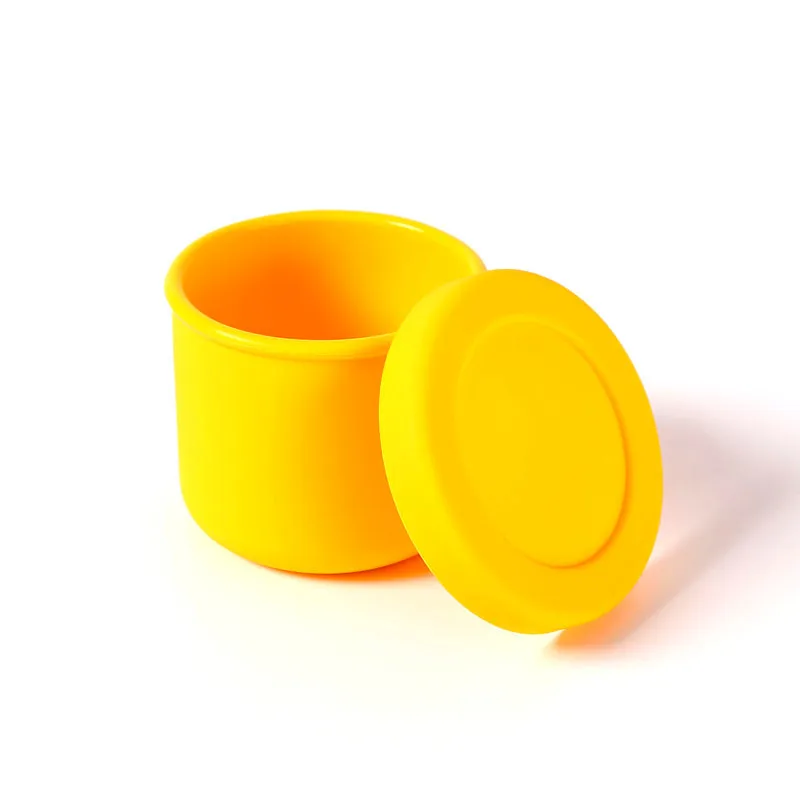 Food Safe Silicone Small Condiment Containers with Lids Reusable Silicone Baking Cups Snack Containers Sauce Cups