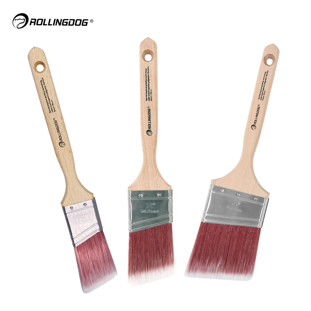 Ручка из Букового дерева ROLLINGDOG A1000 Series 10180 2 5 дюйма инструменты для рисования угловая кисть разных размеров