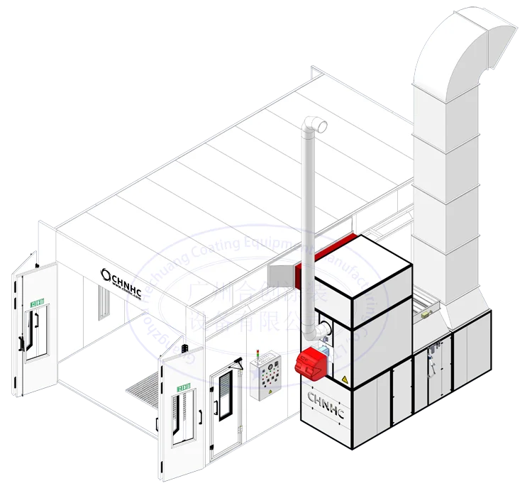 environmental car machine Customized size auto spray paint booths car baking oven for sale