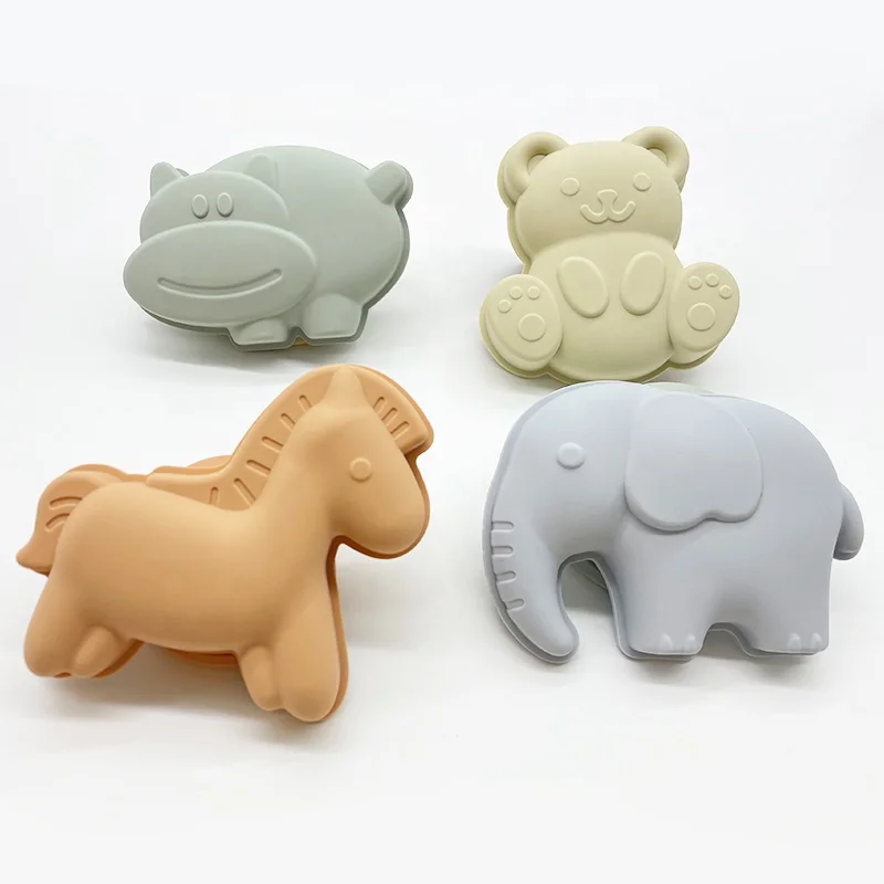 Экологичные мини-игрушки с песком набор силиконовых форм для активного отдыха замком формочкой фруктов океана и животных совместимы любыми формовками пляжа