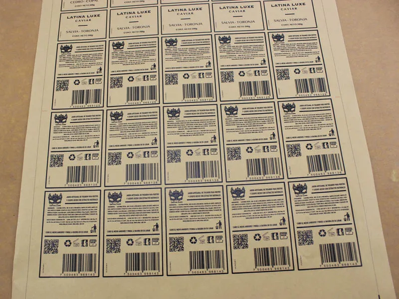 Wholesale self adhesive kraft paper sticker recyclable candle jars warning barcode printer transparent gold foil label