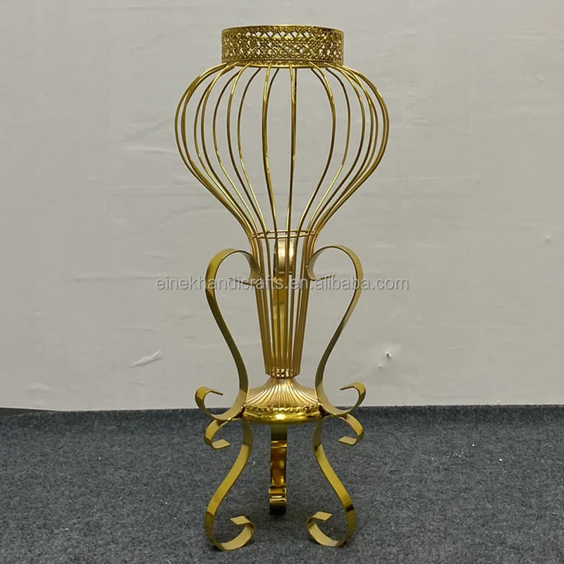 Gold-plated iron golden arch stand for wedding flower arch backdrop frame event decoration equipment