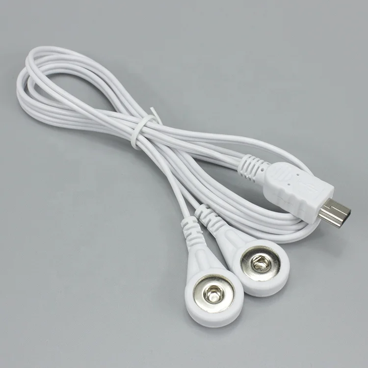 ecg electrode pad wire  mini USB 5pin to 4.0mm female  cable for medical electrode pad massager