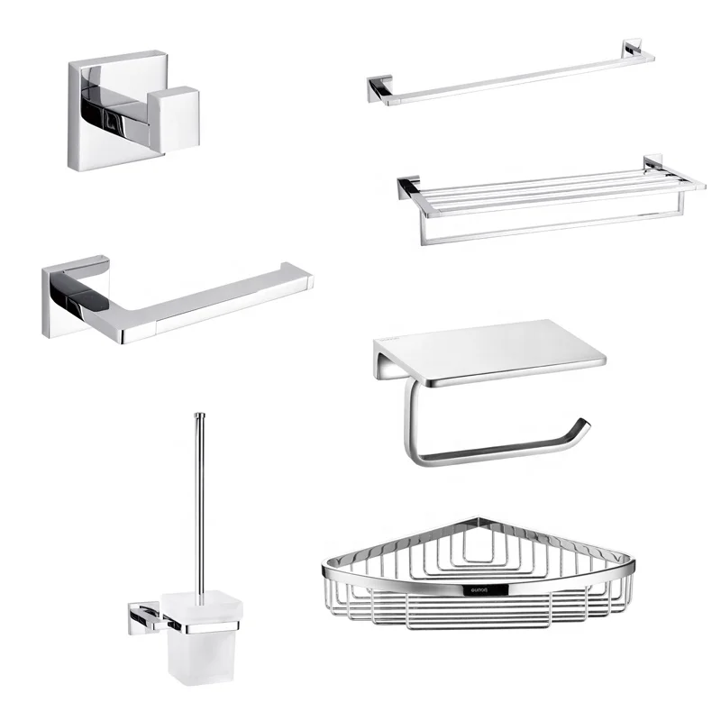 Brass Material 24 Inch Towel Bar Bathroom Assesories Towel Bar With Shelf
