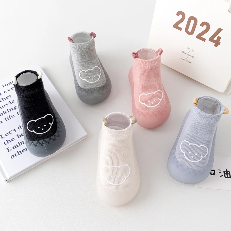 Spring Cotton Fabric Non Slip Soft Sole Toddler Sock Shoes Casual Shoes for Baby Boy and Girl