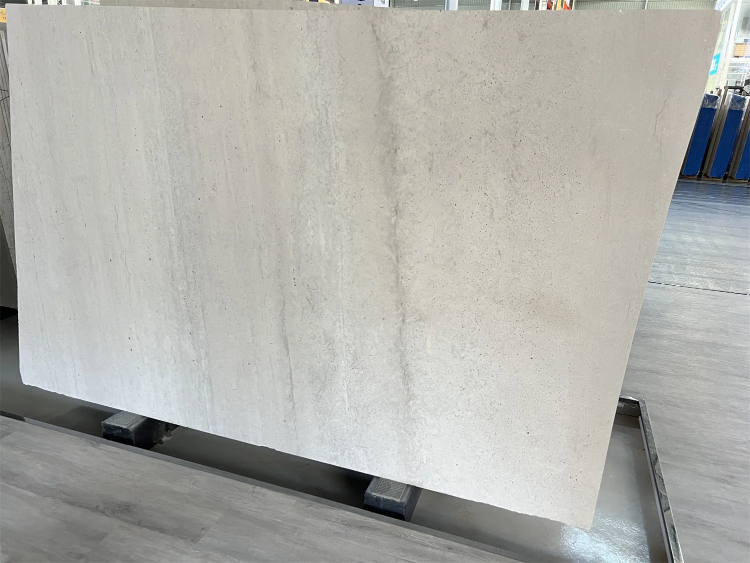 Factory Price Honed Oriental Light Pure Grey Travertine Slab For Interior Exterior Floor Wall Tiles