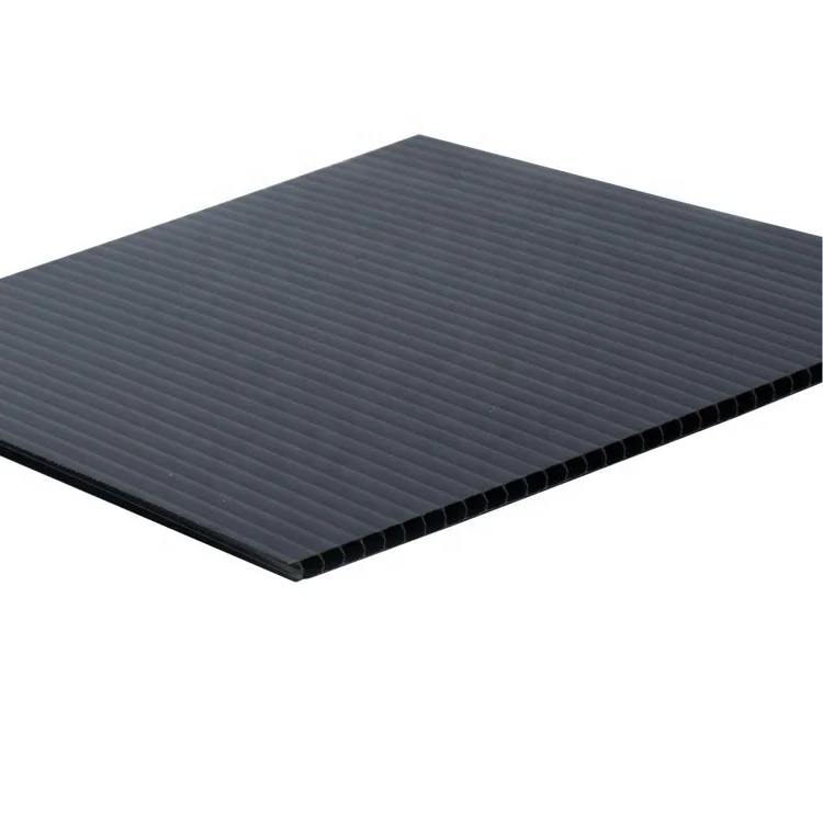 
Pp Corflute Sheets Flooring Sheet Black Cheap Plastic PE Film or Plastic Pallet Simple Color Indoor 2mm 3mm 2000pcs 1220mm OEM  (62392642390)