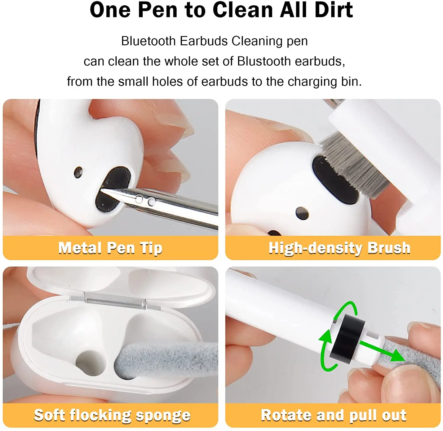 Cleaning Pen Tool Brush Kit For Airpods Pro 1 2 3   Cleaning Tools Cleaner Brush Kit Pen for Earbuds Airpods