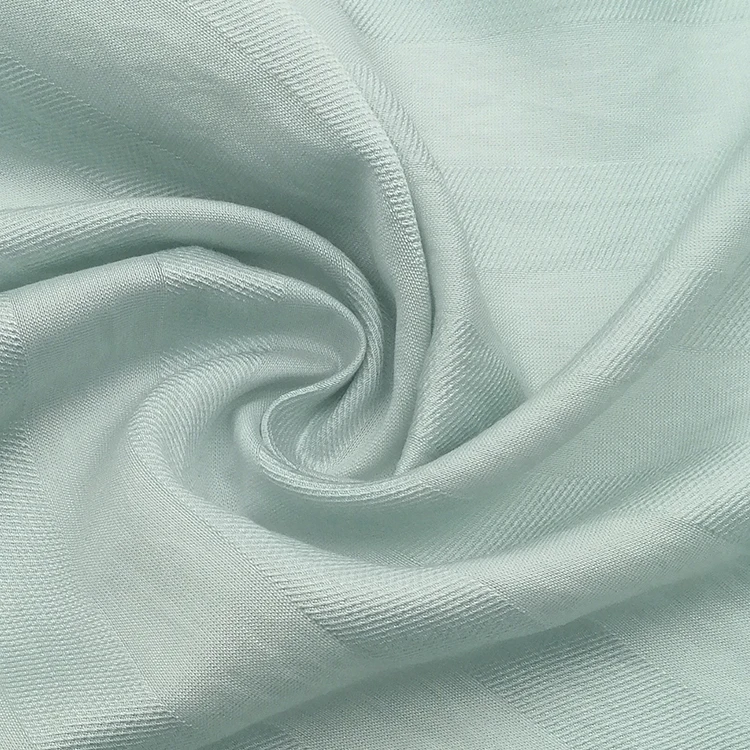 
hot sale spring summer 74 rayon 26 nylon light weight jacquard stripe fabric for top sweet style 