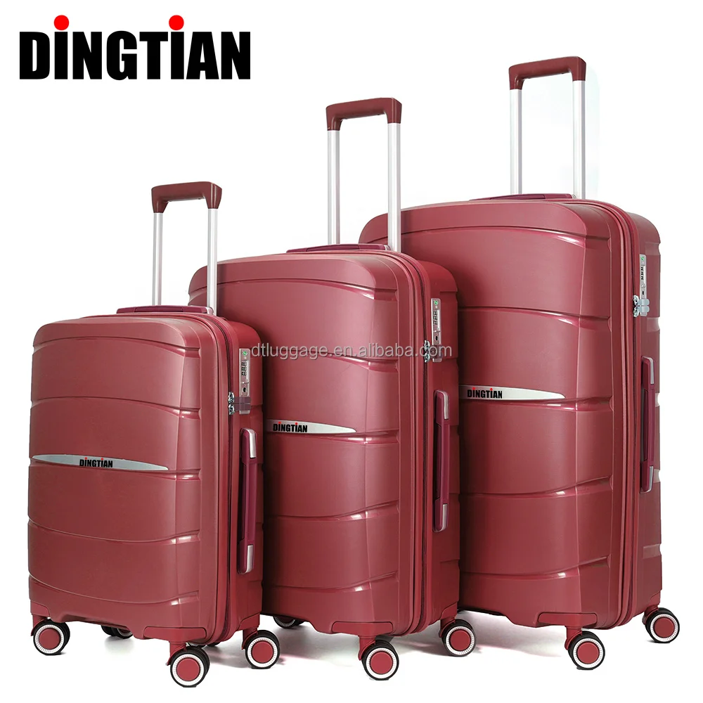 PP Valise set PP bag  suitcases wheel luggage 3 pieces cheap price suitcase luggage set