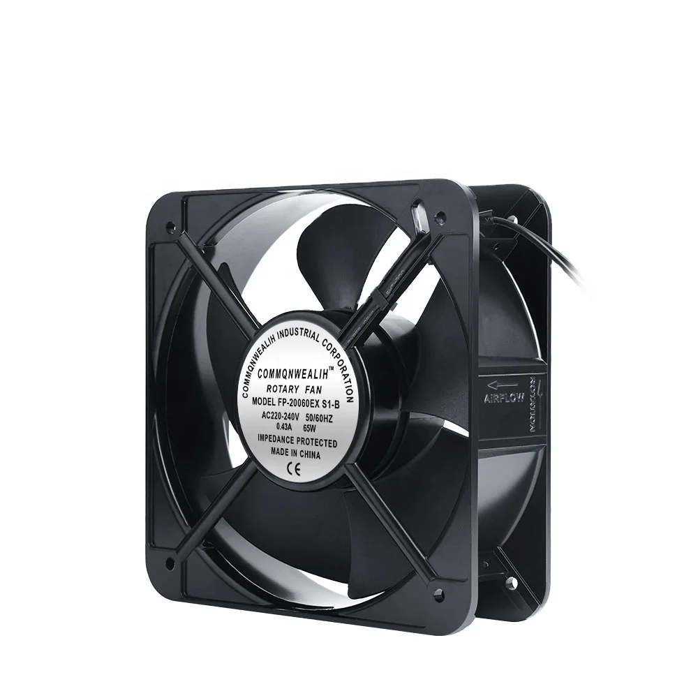 PWM Axial Fan 0.45A 350CFM 230V 380V 20CM 200x200x60mm 200mm 8 inch 20060 AC Fan Brushless Cooling Fan
