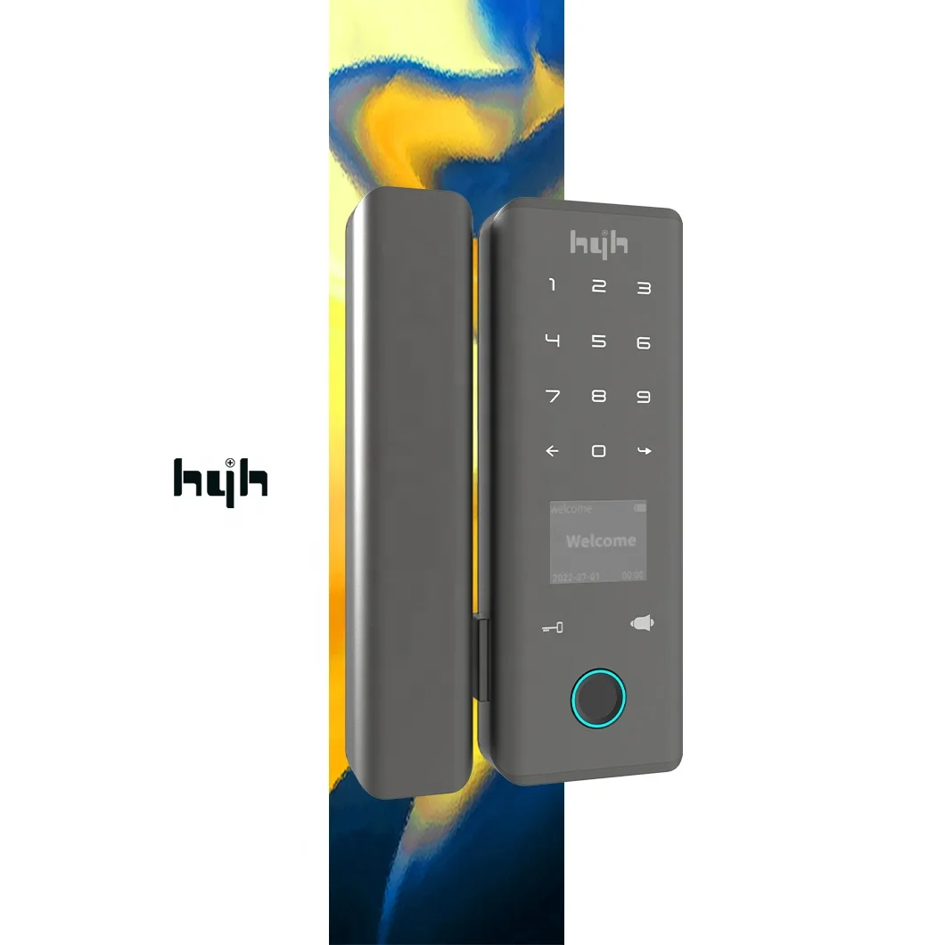 hyh Factory Newest Automation Life Tuya Wifi APP Control Unlock Smart Office Glass Door Lock