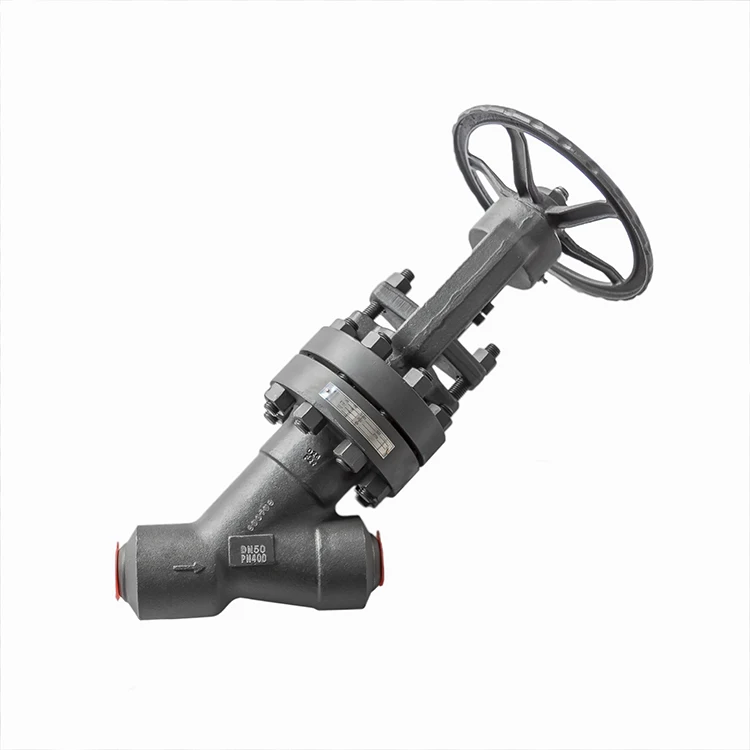 
Forged Y-type pn400 manual stop valve with high pressure middle bolt 