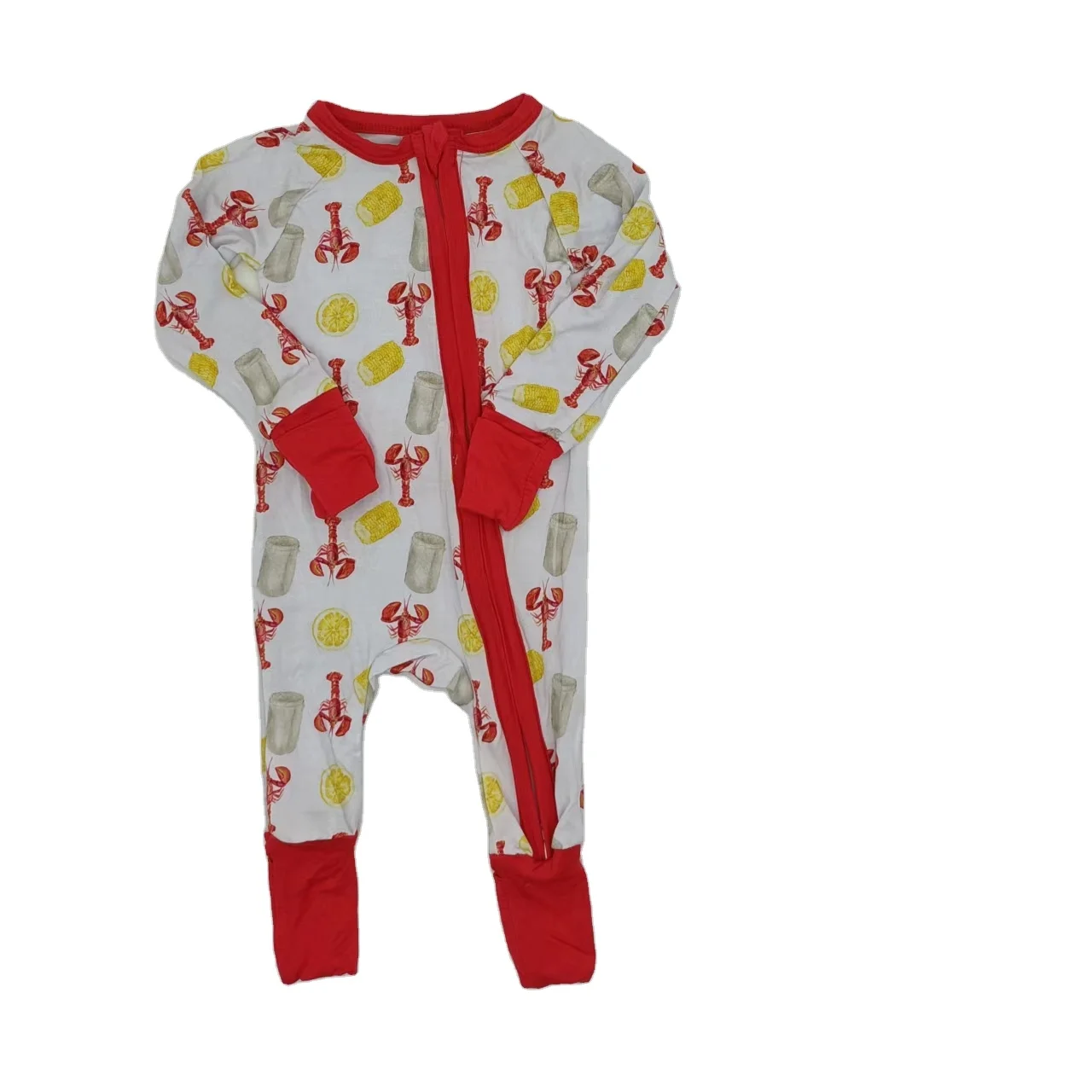 Детский комбинезон с принтом лобстера