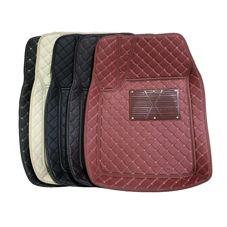 Universal Car Mats Interior Car Accessories Leather Full Set Anti Skid 3D Car Foot Mats