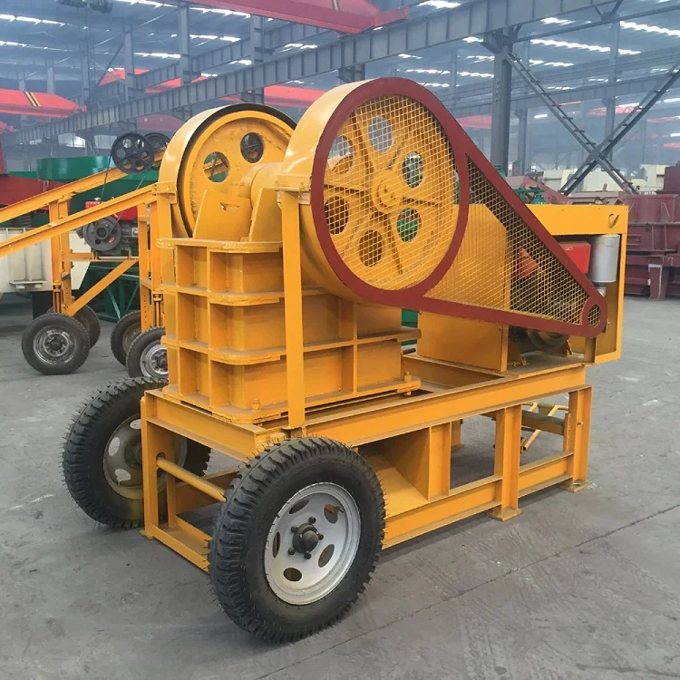 Small Portable Rock Crushers Primary Mobile Jaw Crusher With Two Plates