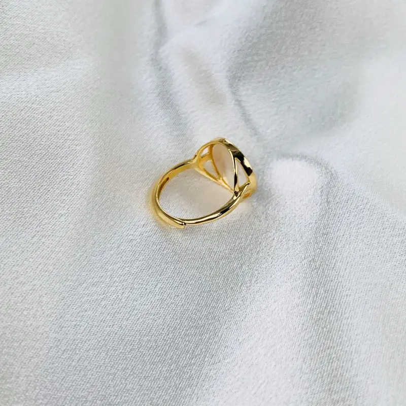Wholesale Copper Alloy Size Adjustable Mother Of Pearl Sunshine Ring