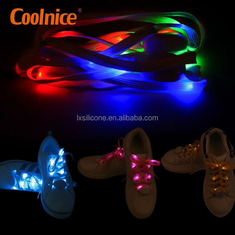 Прямая продажа с фабрики, светящиеся светодиодные шнурки, светящиеся повседневные шнурки унисекс для кроссовок, шнурки для обуви для дискотеки, вечеринки, светящиеся шнурки для обуви