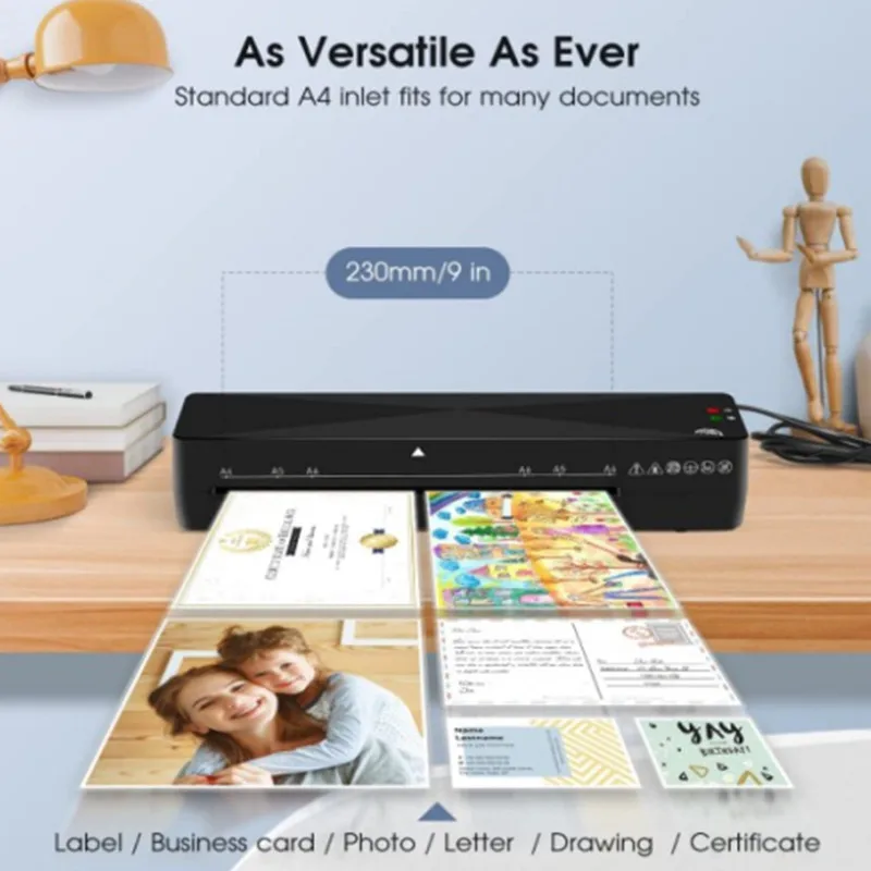 Готовый к отправке офисный и школьный маленький ламинатор FNL001 A4 для карты меню