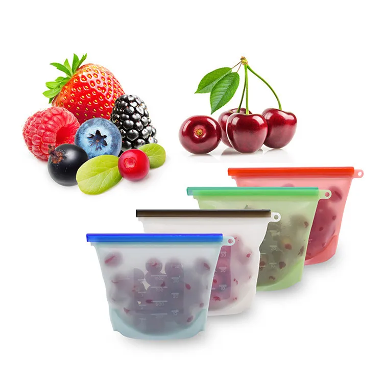 Reusable Silicone Food Freezer Sandwich Storage Bag Preservation Bags