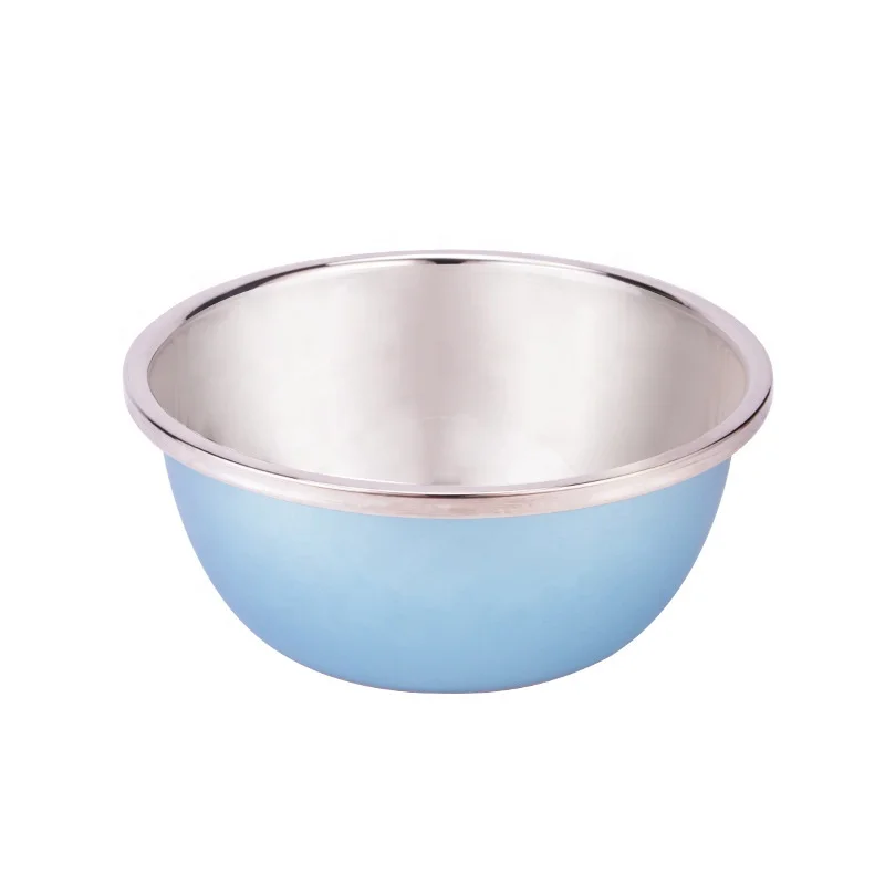 Kitchen Accessories Color Coating Soup Bowl Basin Stainless Steel Mixing Bowl Set knorr Salad Dressing