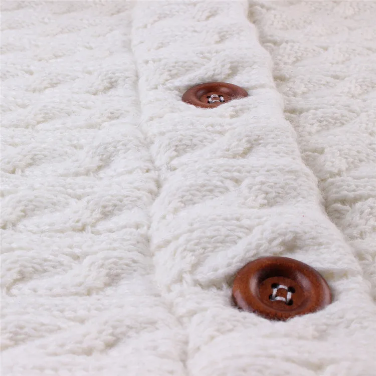 
Wholesale newborn baby warm blanket kids button sleeping bag knit 