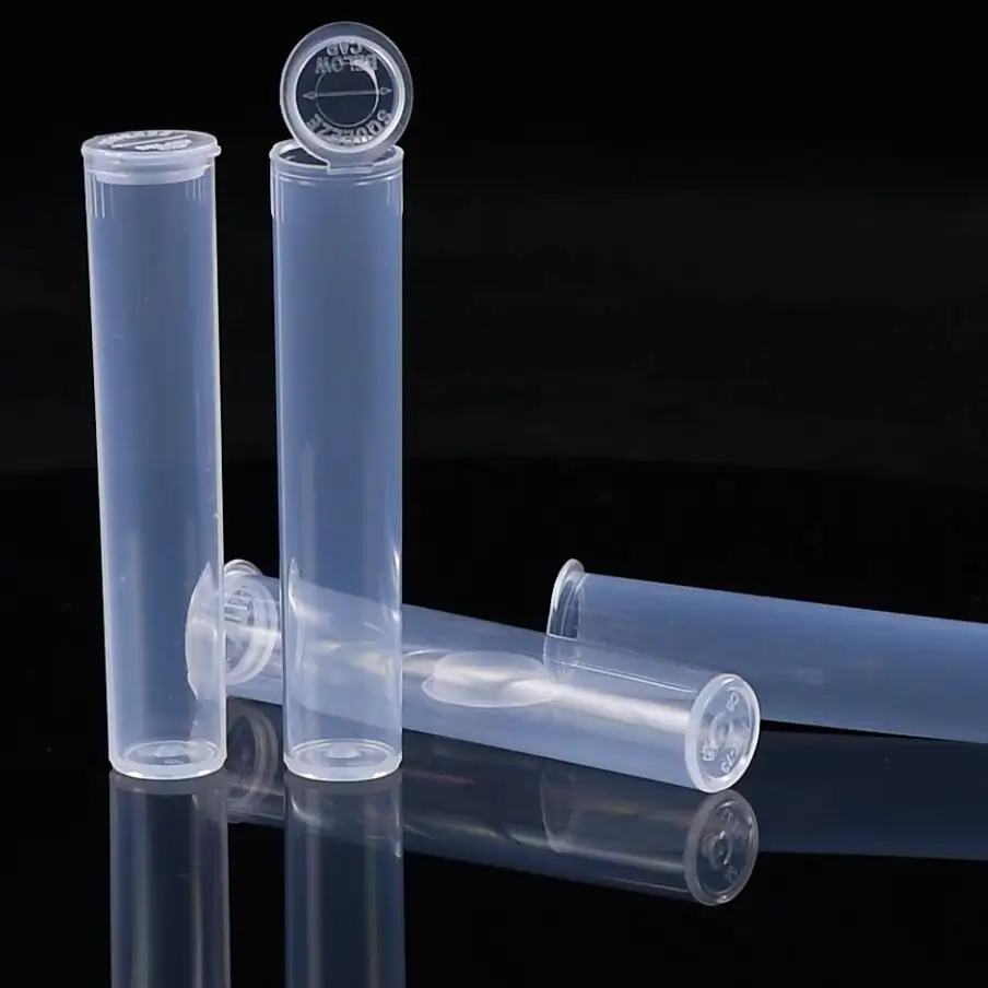 Fast Shipping Wholesale 72mm Transparent Plastic Tubes Top Clear Cylinder Tube Container Packaging With Lid